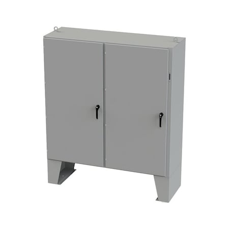 Saginaw Control & Engineering 3 Point Latch with Coinproof/Padlock Handle Electrical Enclosures, 72 in H, 24 in D, 73 in W SCE-72X7324LP